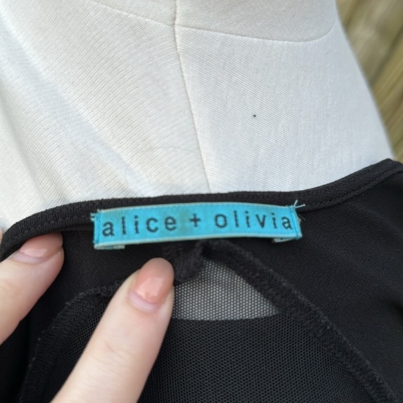 Alice + Olivia mesh back bodycon dress, long sleeve, size small - Picture 5 of 5